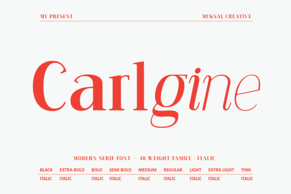 Carlgine: A Serif Font for Sophisticated Design Projects