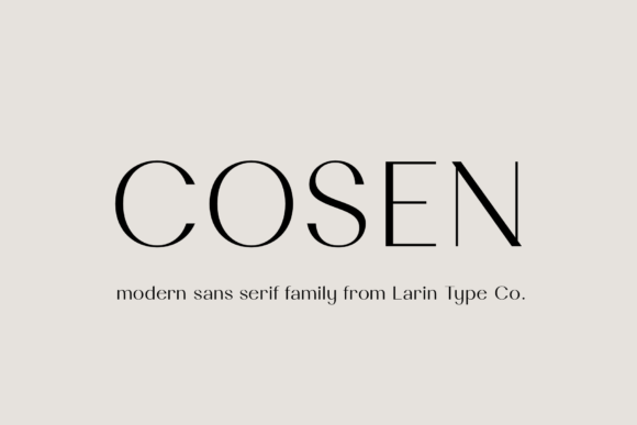 Cosen: A Modern Sans Serif Font for Digital Marketing