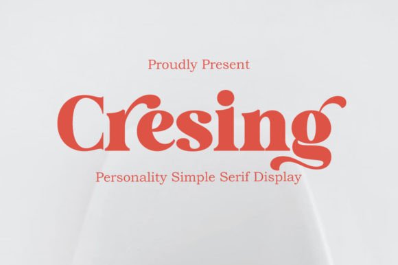 Cresing: A Modern Serif Font for Creative Branding