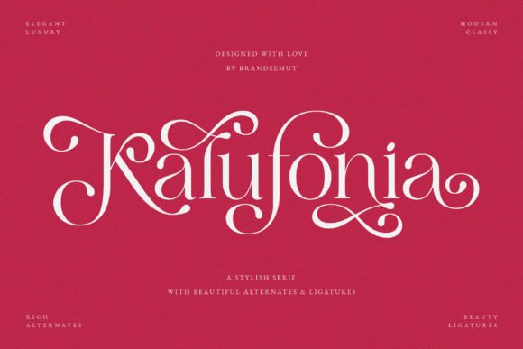 Kalufonia: A Modern Serif Font for Web Design