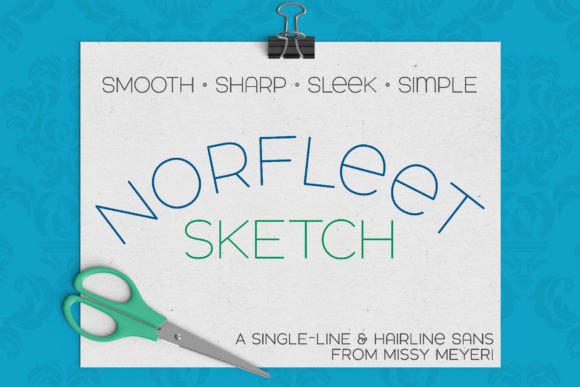 Norfleet Sketch single Line Font for Modern Editorial Design